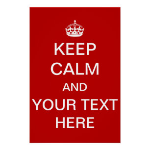 Póster Personalizado Personalizado Mantener la calma y co