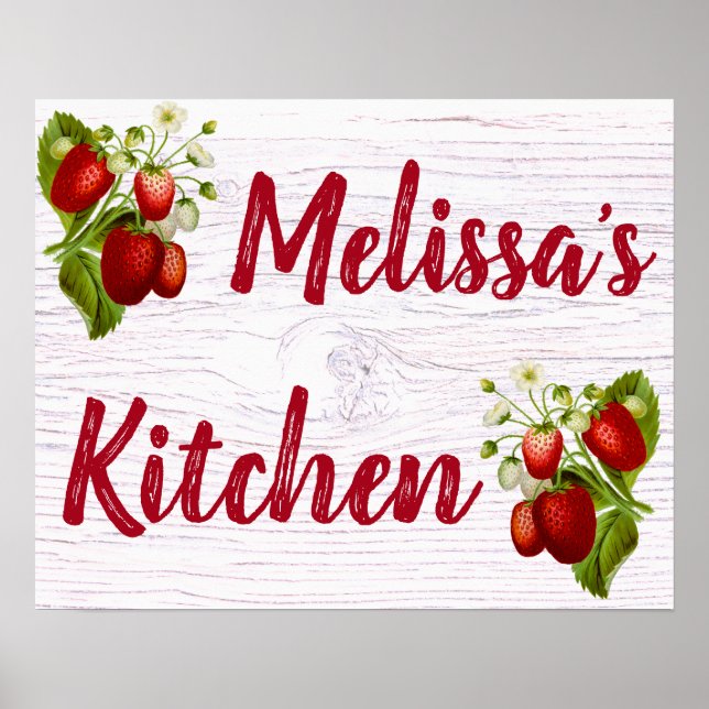 Póster Personalizado Personalizado Strawberry Kitchen Bis (Frente)