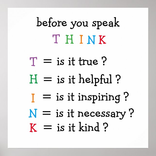 Póster Personalizado PIENSA Poster Imprimir (Frente)