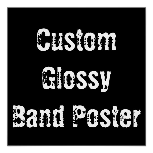 Póster Personalizado Plantilla Glossy Banda Promo Blanco  (Anverso)