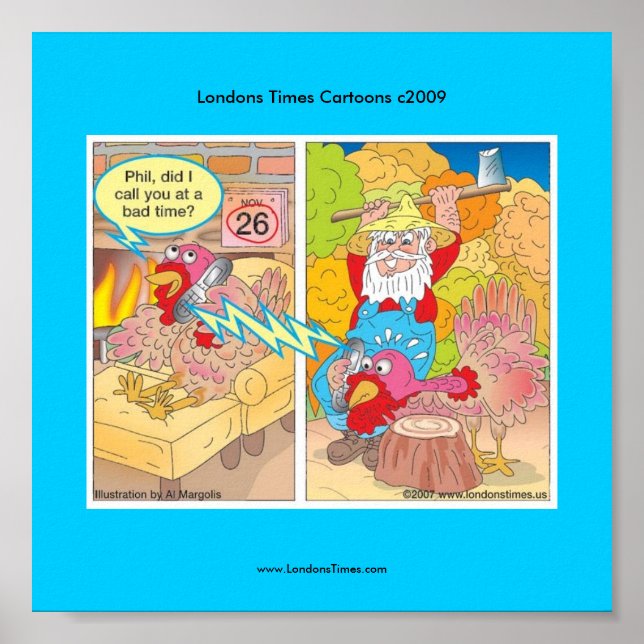 Póster Personalizado Poster de Acción de Gracias Turquía  (Frente)