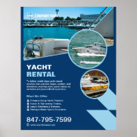 Personalizado Poster de alquiler de yates