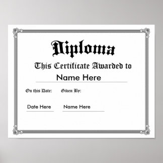 Póster Personalizado Poster de Diploma Impreso