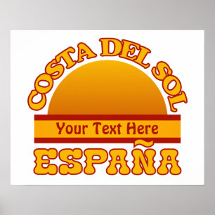 Póster Personalizado poster de España Costa del Sol