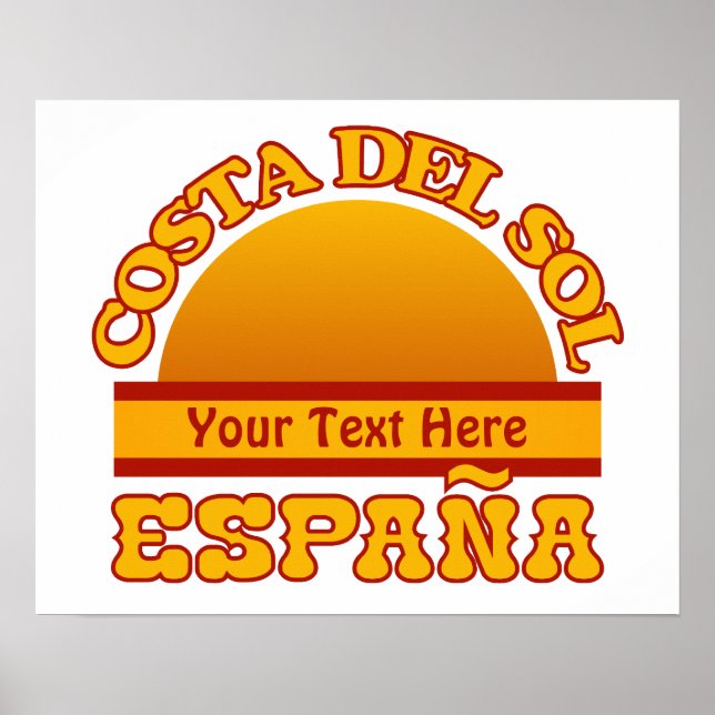 Póster Personalizado poster de España Costa del Sol (Frente)