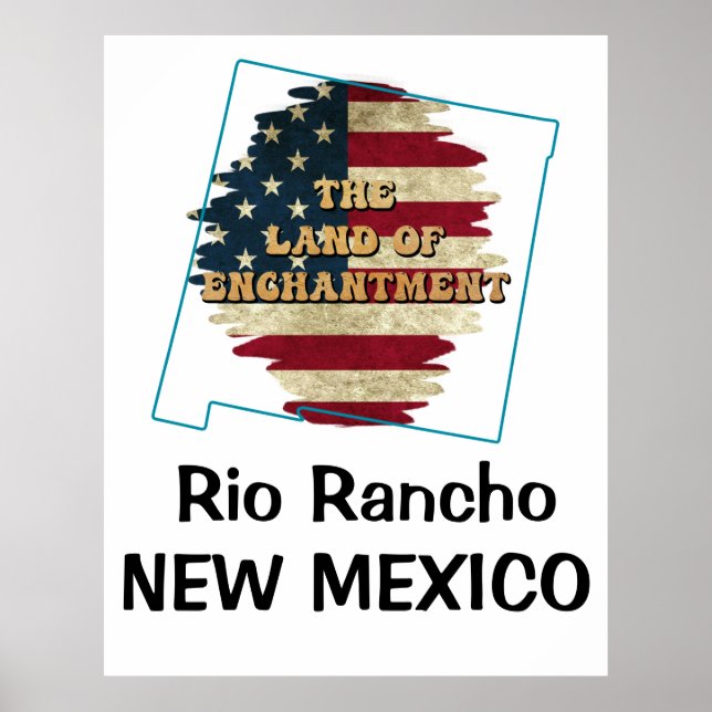 Póster Personalizado Poster de estado de Nuevo México (Frente)