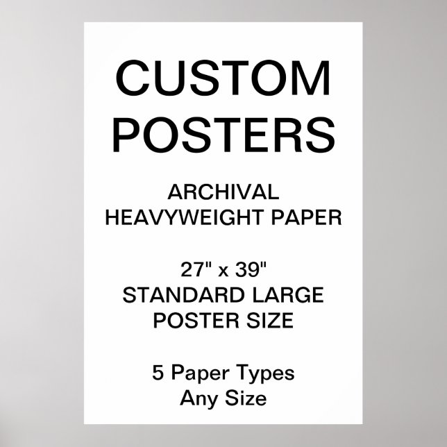 Póster Personalizado Poster de papel de archivo personali (Frente)