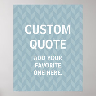 Póster Personalizado Poster de presupuesto, zigzag chevro