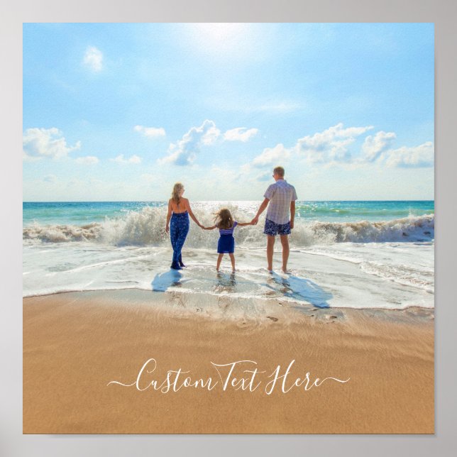 Póster Personalizado Poster de texto de fotos Tus fotos f (Frente)