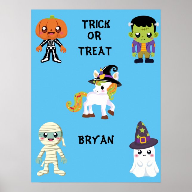 PÓSTER PERSONALIZADO POSTER DE "TRICK OR TRAAT" DE HALLOW (Frente)