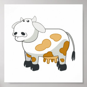 Póster Personalizado Poster de vaca lechera