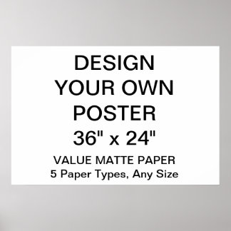 Póster Personalizado Poster personalizado de valor de 36"