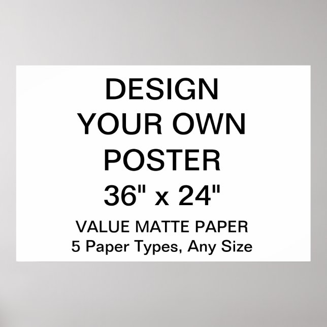 Póster Personalizado Poster personalizado de valor de 36" (Frente)