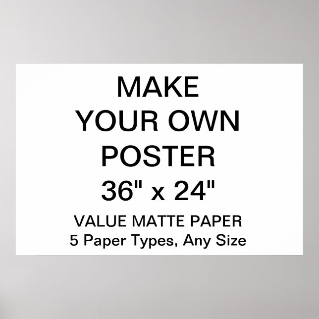 Póster Personalizado Poster personalizado de valor de 36" (Frente)