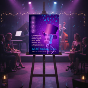 Póster Personalizado Poster Retro de la Noche de Jazz