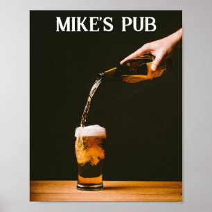 Póster Personalizado Pub Mancave Poster - Añadir nombre