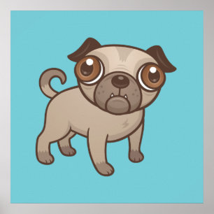 Póster Personalizado Pug Puppy