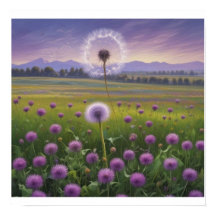 Personalizado Purple Daffodils Wall Poster