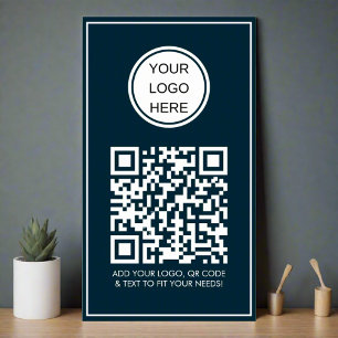 Póster Personalizado QR Code Company Logotipo profesional