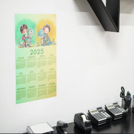 Póster Personalizado Quirky Boy & Dinosaur