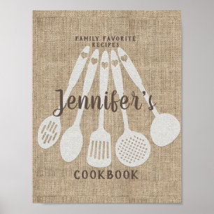 Póster Personalizado Recipe Binder Front Insert