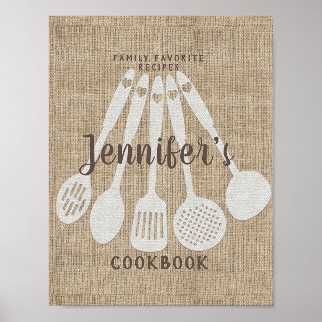 Póster Personalizado Recipe Binder Front Insert (Frente)