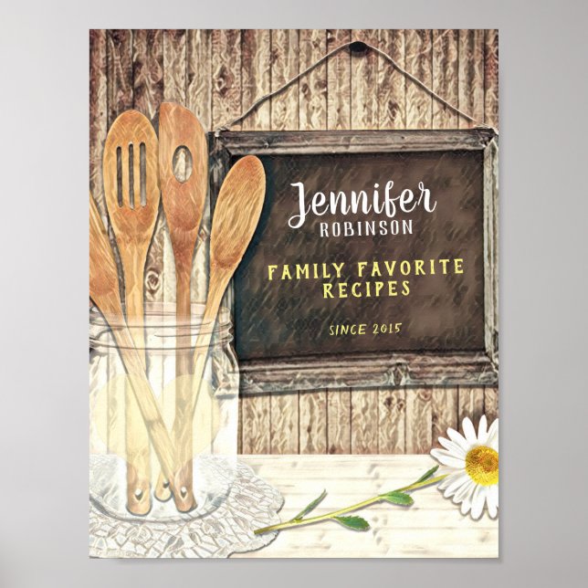 Póster Personalizado Recipe Binder Front Insert (Frente)