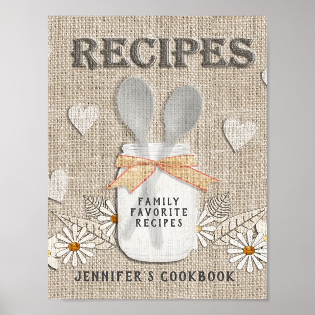 Póster Personalizado Recipe Binder Front Insert (Frente)