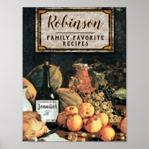 Póster Personalizado Recipe Binder Front Insert