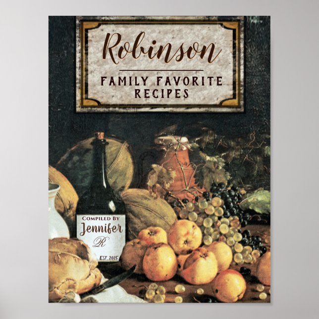 Póster Personalizado Recipe Binder Front Insert (Frente)