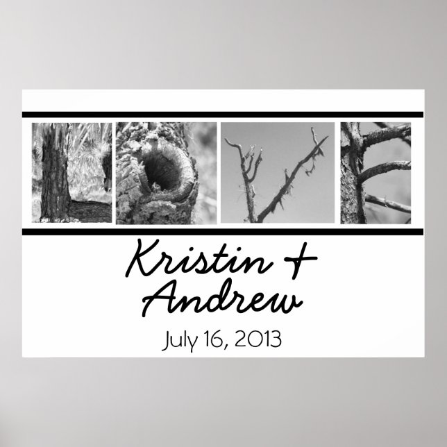 Póster Personalizado Regalo de Boda Único (Frente)