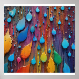 Póster Personalizado Resumen Poster de pared de lluvia