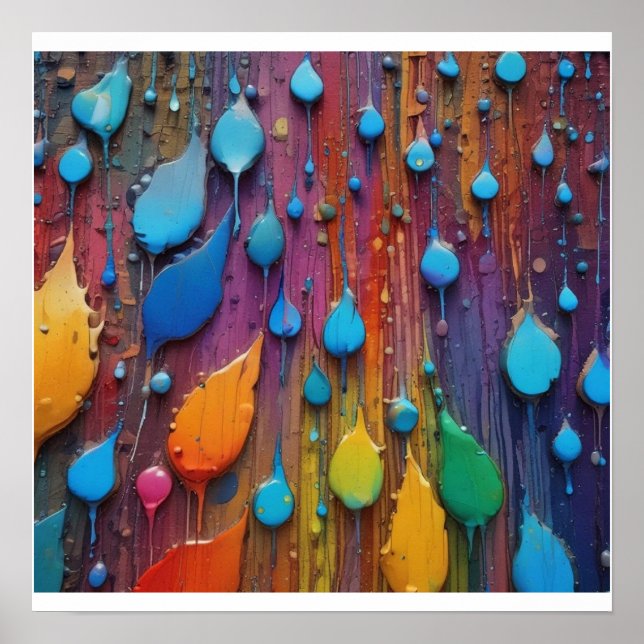 Póster Personalizado Resumen Poster de pared de lluvia (Frente)