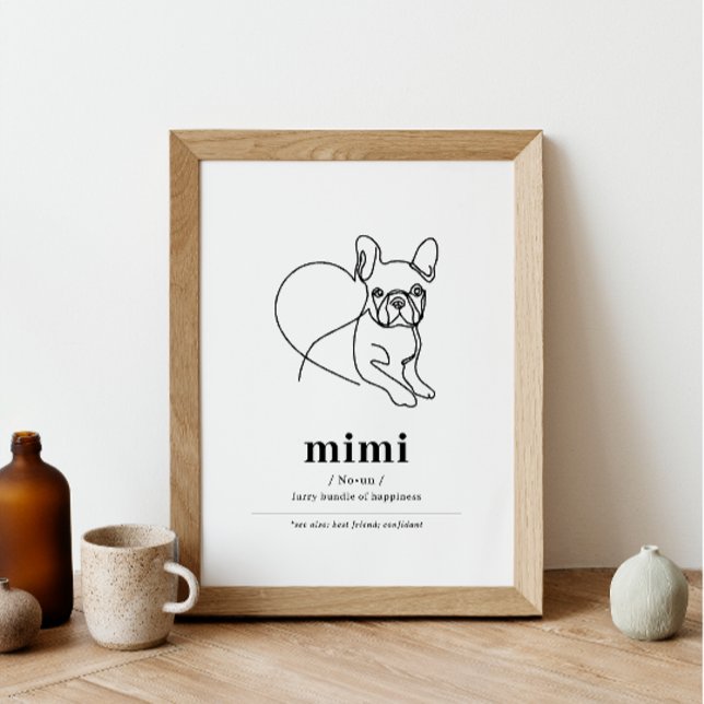 Póster Personalizado Retrato de perro Bulldog francés Lín (Subido por el creador)
