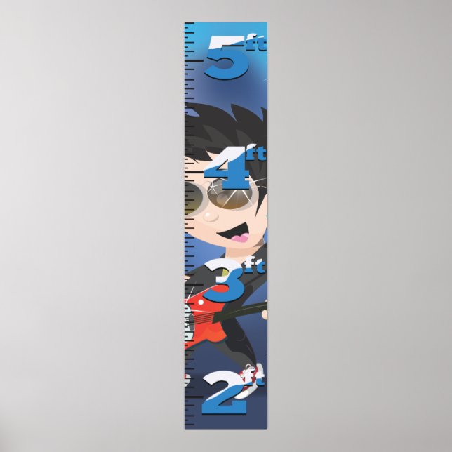 Póster Personalizado Rock Star Growth chart. (Frente)