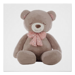 Póster Personalizado rosa del oso