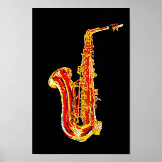 Póster Personalizado saxofón (Frente)