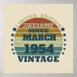 Póster Personalizado setenta años de 70 años