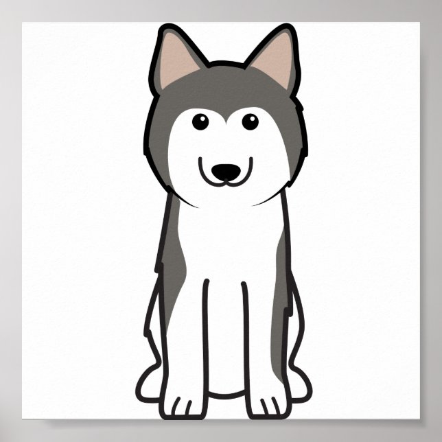 Póster Personalizado Siberian Husky Dog (Frente)