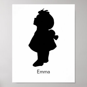 Póster PERSONALIZADO Silhouette, Regalo de Día de la Madr