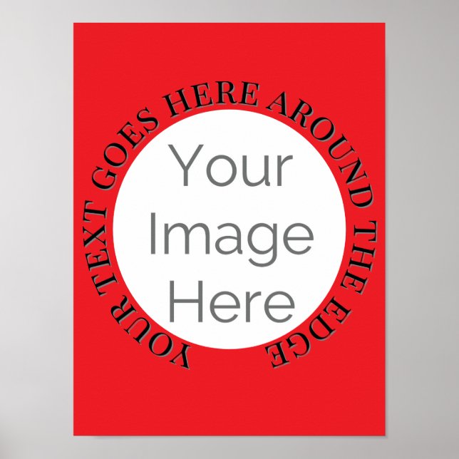 Póster personalizado simple su imagen aquí, texto de edic (Frente)