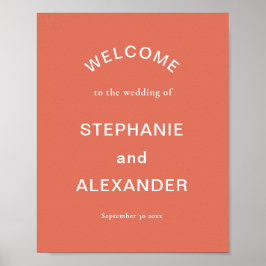 Póster Personalizado simple Terracota Bienvenidos al Post