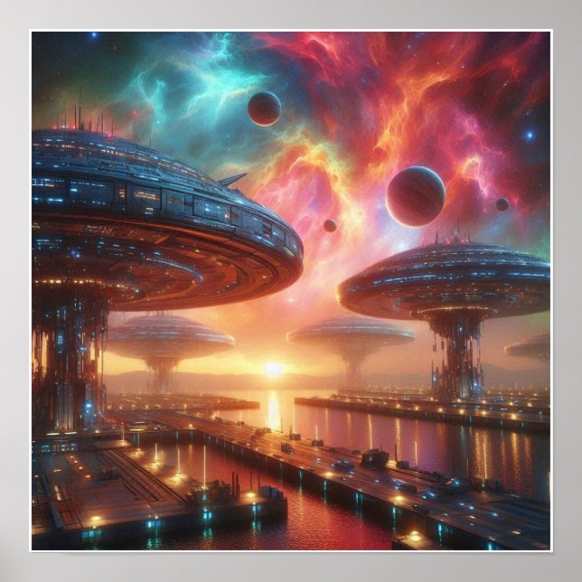 Póster Personalizado Spaceport Docks Wall Poster (Frente)