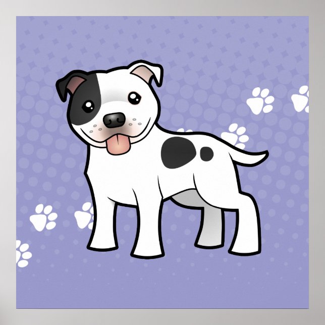Póster Personalizado Staffordshire Bull Terrier (Frente)