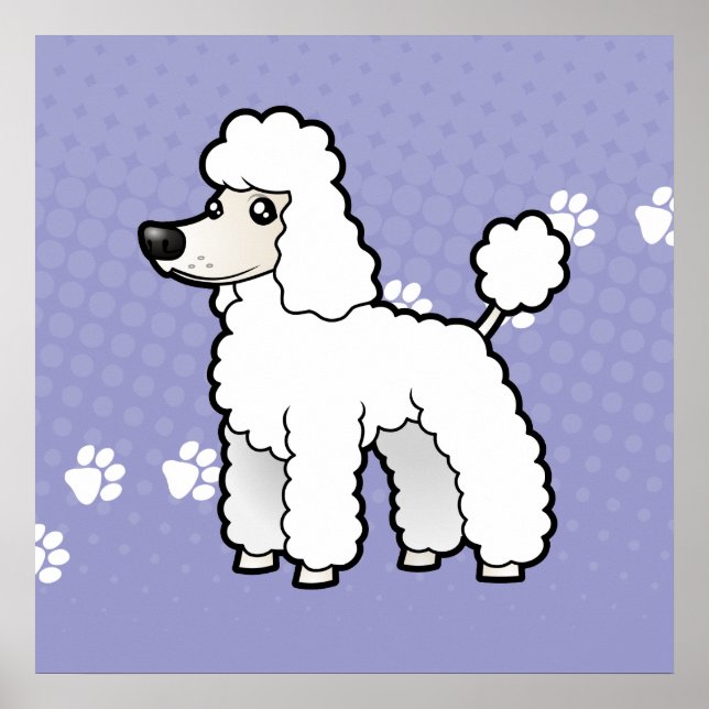 Póster Personalizado Standard/Miniature/Toy Poodle (corte (Frente)