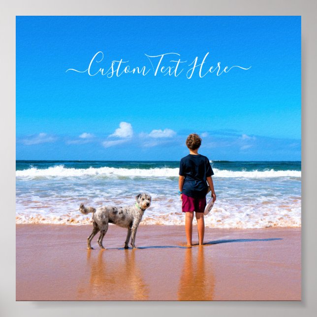 Póster Personalizado Su Poster fotográfico con nombre de  (Frente)