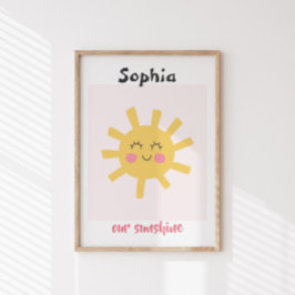 Póster Personalizado Sunshine personalizado para niños
