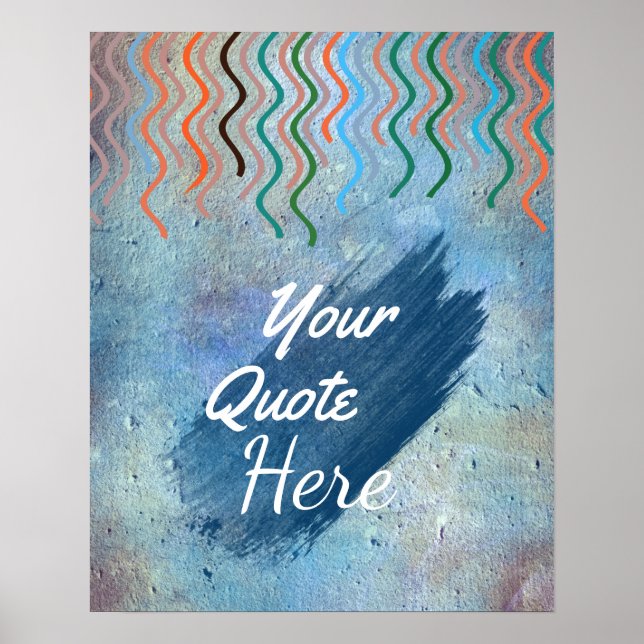 Póster Personalizado Swirl de citas personalizadas (Frente)