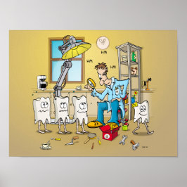 Póster Personalizado; tanden op controle bij de tandarts