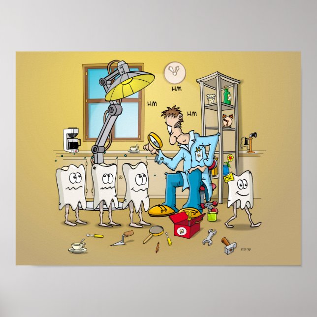 Póster Personalizado; tanden op controle bij de tandarts (Frente)